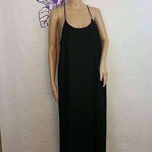 Silence & Noise long black dress sleeveless. 0273